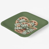 CUTE GREEN HOLIDAY CHRISTMAS PLAID THEME PAPPTELLER (Gewinkelt)