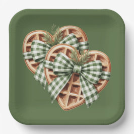 CUTE GREEN HOLIDAY CHRISTMAS PLAID THEME PAPPTELLER