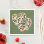 CUTE GREEN HOLIDAY CHRISTMAS PLAID THEME SERVIETTE (Beispiel)