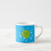 Cute green lime bubbles cartoon illustration espressotasse (Rechts)