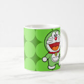 Cute Green Mini Doraemon Anime Kaffeetasse (VorderseiteRechts)