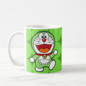 Cute Green Mini Doraemon Anime Kaffeetasse (Links)