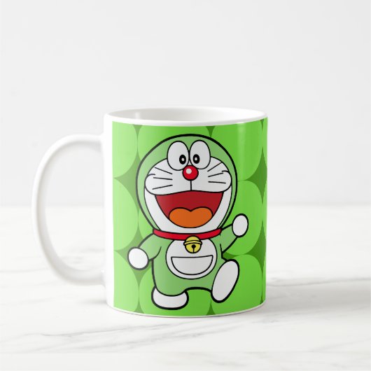 Cute Green Mini Doraemon Anime Kaffeetasse (Links)