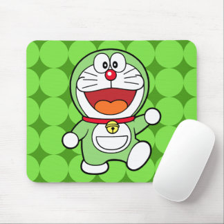 Cute Green Mini Doraemon Anime Mousepad