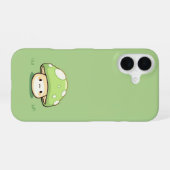 Cute Green Mushroom – Whimsical Nature iPhone Case iPhone 16 Hülle (Rückseite (Horizontal))