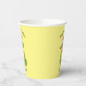 Cute green snake with santa hat cartoon pappbecher (Links)