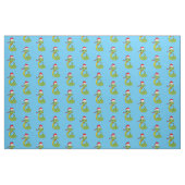 Cute green snake with santa hat cartoon stoff (Fat Quarter (45,7 x 55,9 cm))