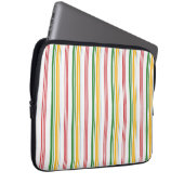 Cute green yellow stripes laptopschutzhülle (Vorne Rechts)
