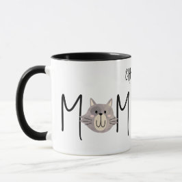 Cute Grey Cat's Mother Named Black Mothers Day  Tasse