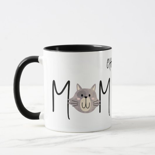 Cute Grey Cat's Mother Named Black Mothers Day  Tasse (Links)