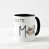 Cute Grey Cat's Mother Named Black Mothers Day  Tasse (VorderseiteRechts)
