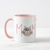 Cute Grey Cat's Mother Named Blush Mothers Day Tasse (Links)