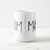 Cute Grey Cat's Mother Personalized Mothers Day Kaffeetasse (Mittel)