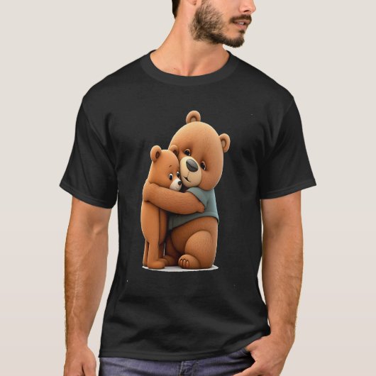 Cute Grizzly Bear Animal Cute Father and Son Bear T-Shirt (Vorderseite)