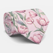 Cute Groomsmen Tulip Flower Krawatte (Gerollt)