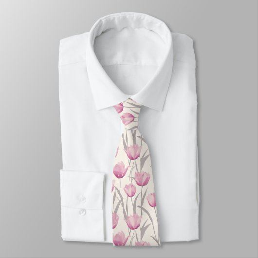 Cute Groomsmen Tulip Flower Krawatte (Gebunden)