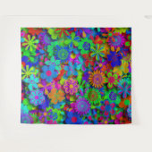 Cute Groovy Flowers Garden Wandteppich (Vorderseite (Horizontal))