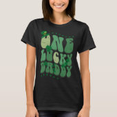 Cute Groovy One Lucky Daddy Retro St Patrick's Day T-Shirt (Vorderseite)