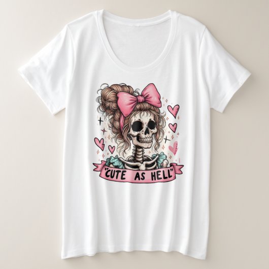 Cute Große Größe T-Shirt (Design vorne)