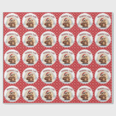 Cute Groundhog Claus Funny Groundhog Christmas Geschenkpapier (Flach)