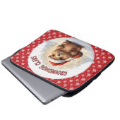 Cute Groundhog Claus Funny Groundhog Christmas Laptopschutzhülle (Vorne Knopf)