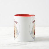 Cute Groundhog Claus Funny Groundhog Christmas Tasse (Zentrum)
