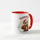 Cute Groundhog Claus Funny Groundhog Christmas Tasse (VorderseiteRechts)