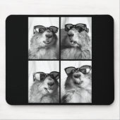 Cute Groundhogs Sungles Cool Forest Animal Photo B Mousepad (Vorne)
