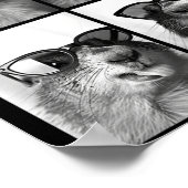 Cute Groundhogs Sungles Cool Forest Animal Photo B Poster (Ecke)