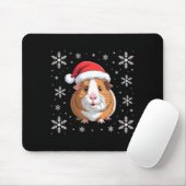 Cute Guinea G Wearing Santa Hat Christmas Premium Mousepad (Mit Mouse)