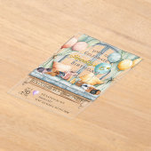 Cute Guinea Pig Acrylic Birthday Party Invitation Acryleinladungen (Ablage )