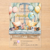 Cute Guinea Pig Acrylic Birthday Party Invitation Acryleinladungen (Vorderseite)