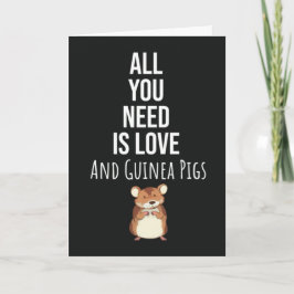Cute Guinea Pig Cards Pet Animal Lover Karte