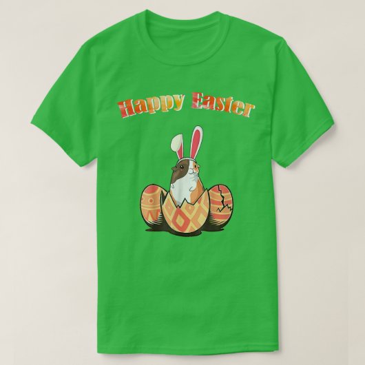 Cute Guinea Pig Easter Bunny Eggs Costume Easter D T-Shirt (Design vorne)