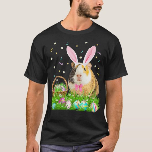 Cute Guinea Pig Easter Day Bunny Egg Mens Kids T-Shirt (Vorderseite)