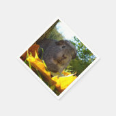 Cute Guinea Pig in Nature Serviette (Ecke)