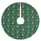 Cute Guinea Pig Merry Christmas! Juggler Pattern Polyester Weihnachtsbaumdecke (Vorderseite)