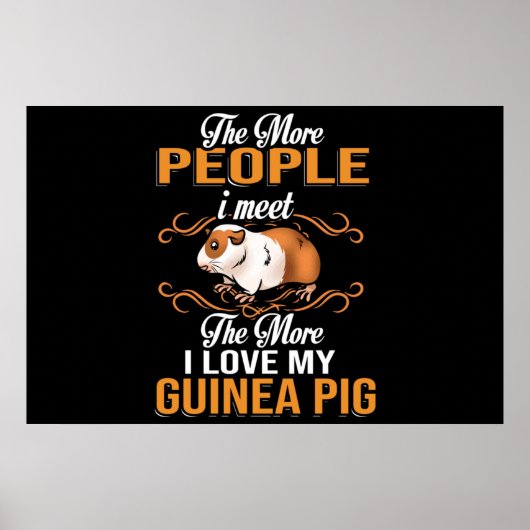 Cute Guinea Pig Mom Poster (Vorne)