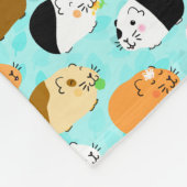 Cute Guinea Pig Pattern Fleecedecke (Ecke)