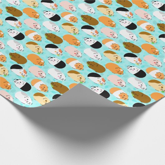 Cute Guinea Pig Pattern Geschenkpapier (Ecke)