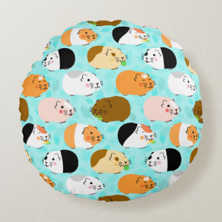 Cute Guinea Pig Pattern Rundes Kissen