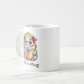 Cute Guinea Pig Reading a Book Custom Kaffeetasse (Vorderseite Links)