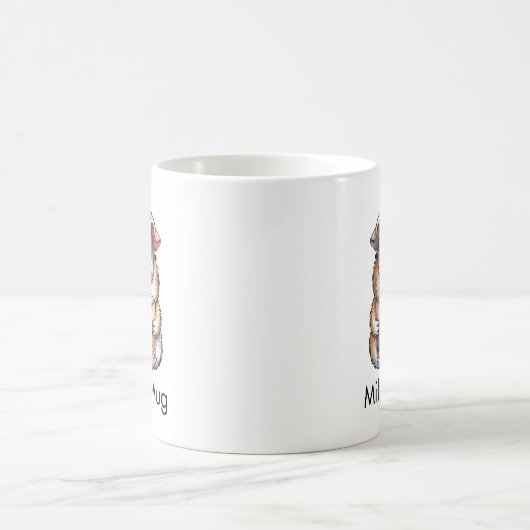 Cute Guinea Pig Reading a Book Custom Kaffeetasse (Mittel)