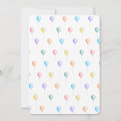 Cute Guinea Pig Watercolor Birthday Party Einladung (Rückseite)