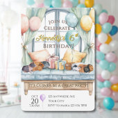 Cute Guinea Pig Watercolor Birthday Party Einladung