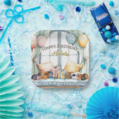 Cute Guinea Pig Watercolor Birthday Party Pappteller (Party)