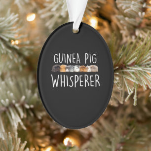 Cute Guinea Pig Whisperer Animal Lover Gift Ornament
