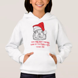 Cute Guinea Pig with Christmas hat Hoodie