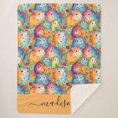 Cute guinea pigs pattern script name sherpadecke (Vorderseite)