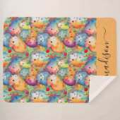 Cute guinea pigs pattern script name sherpadecke (Vorderseite (Horizontal))